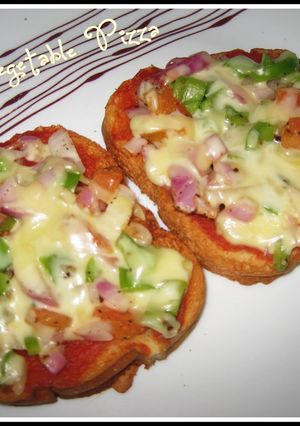 A picture of Vegetable Bread Pizza.