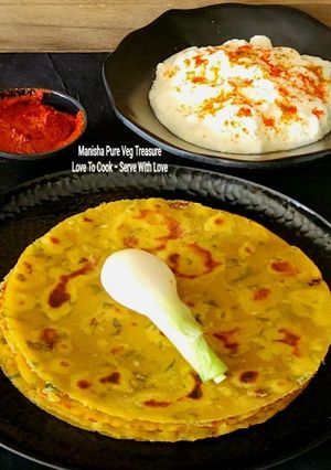 A picture of Jowar Sorghum Wheat Flour Methi Thepla.