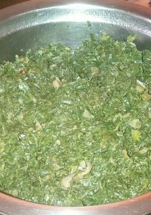 A picture of Fry Kale-Sukuma Wiki.