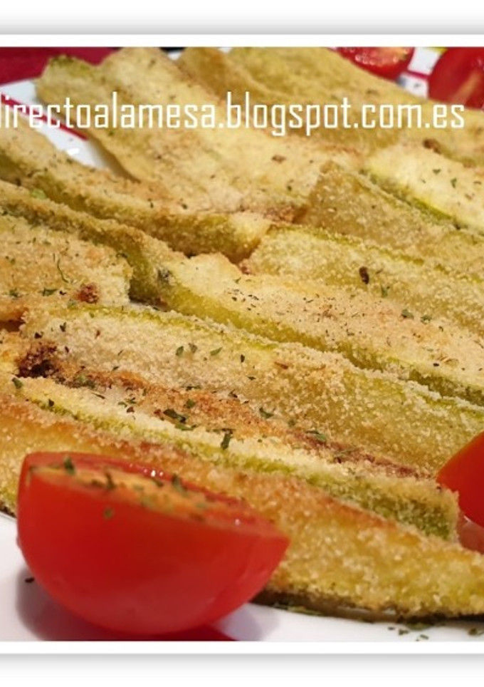 Una foto de Bastones de calabacín con parmesano