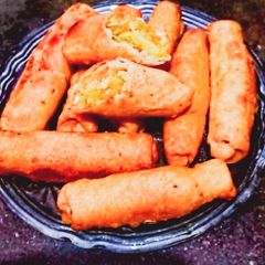 Rice and cabbage healthy spring Rolls A picture of Rice and cabbage healthy spring Rolls.