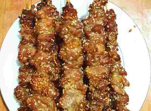 Hình của món Thịt xiên nướng.