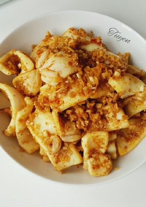 Hình của món Mực xào xả ớt.