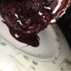A picture of Molten lava cake.