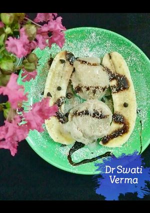 A picture of Homemade Banana Icecream.