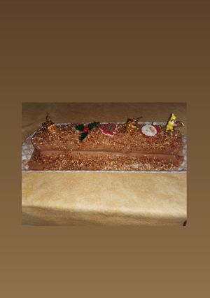 Une photo de Bûche de noël mascarpone et chocolat