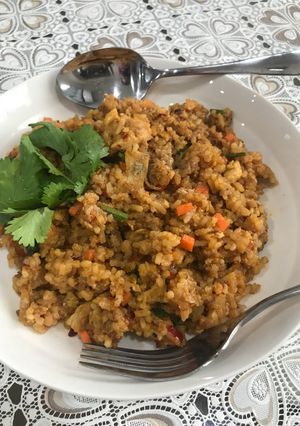 รูปของ ข้าวผัดน้ำพริกเผาไก่