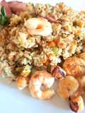 Arroz jardinero con mariscos