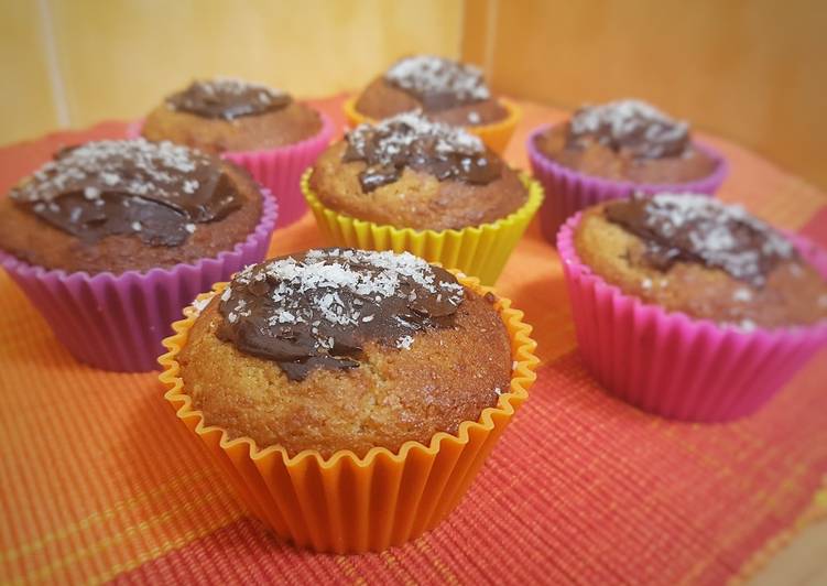 Muffins de coco y chocolate