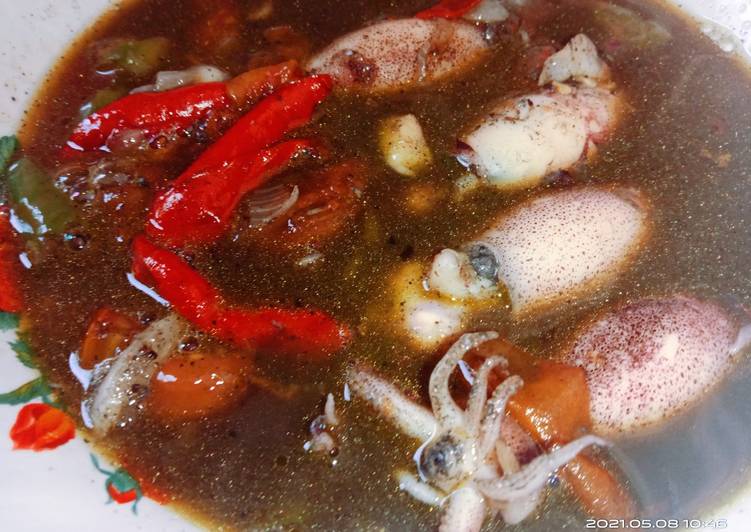 Masakan Populer Cumi masak kuah simple Ala Warung