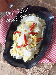 Foto resep Cah telur sawi putih