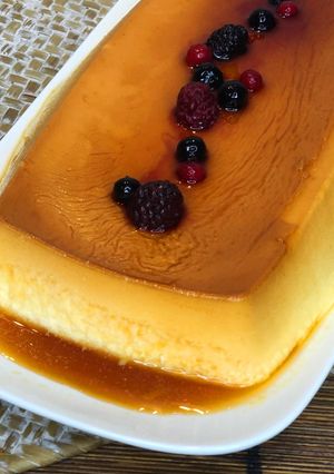 Una foto de Flan de Yogur Receta Fácil