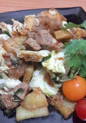 Foto resep Tumis Daging, Kentang, Baby Kol