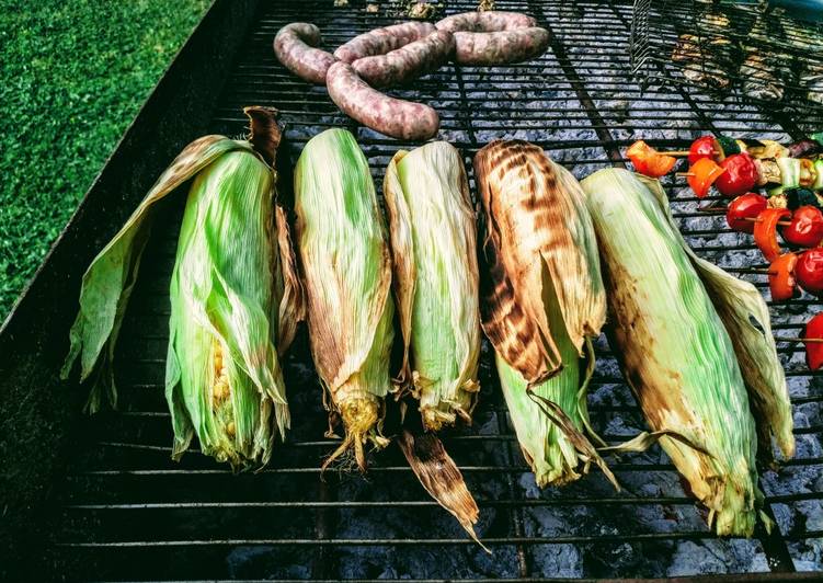 Corn with black garlic and mango chutney butter
