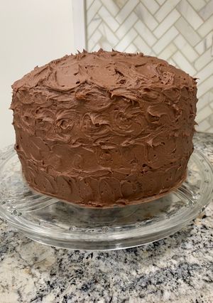 A picture of Nutella frosting (doubled).