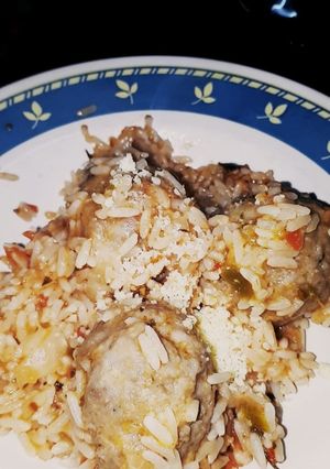 Una foto de Arroz con albóndigas