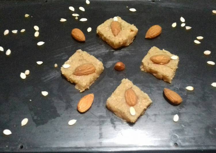 Recipe of Homemade Khoya barfi