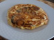 Una foto de tortilla de platano maduro