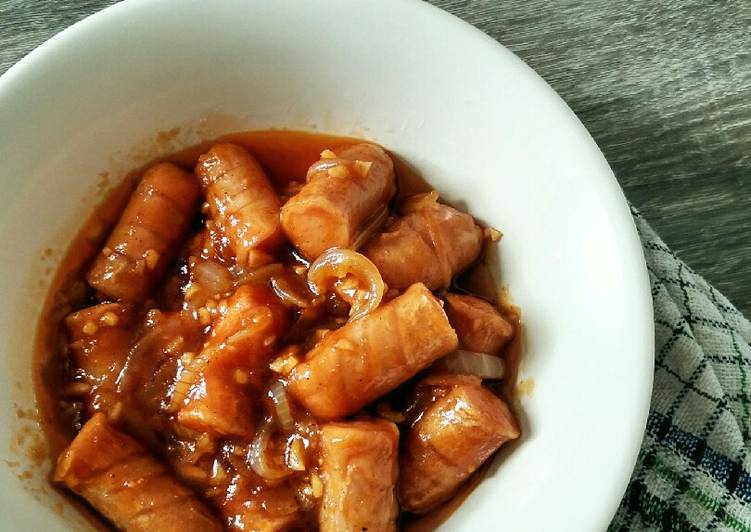 Bahan Sosis Goreng Tumis Barbeque | Cara Masak Sosis Goreng Tumis Barbeque Yang Lezat Sekali