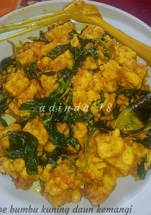 Foto resep Tempe wangi daun kemangi bumbu kuning