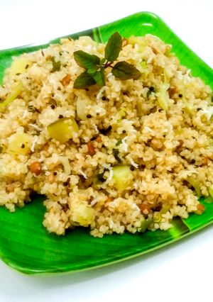 A picture of Broken Wheat Upma - Dalia Upma.