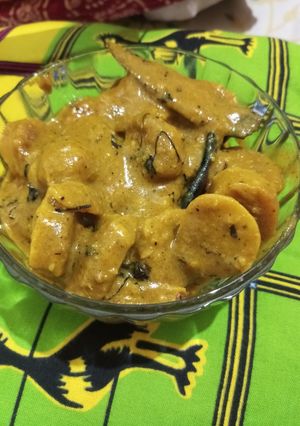 A picture of Gatte ki Sabji.