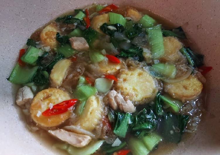 Pokcoy sapo tahu kuah🍲