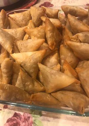 صورة لوصفة السمبوسة بالدجاج المفروم والخضار