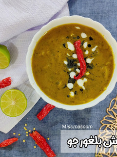 عکسی از دستور آش بلغور جو