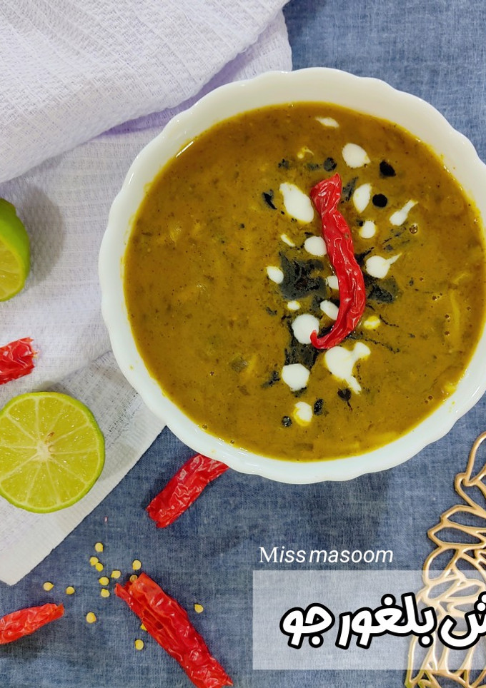 عکسی از دستور آش بلغور جو