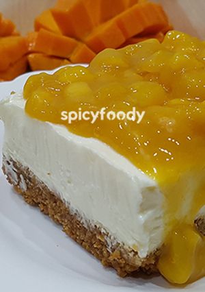 Foto resep Cheesecake Mangga (No Bake)