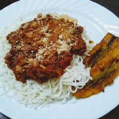 A picture of Vegan/Keto:"MeatZola!".