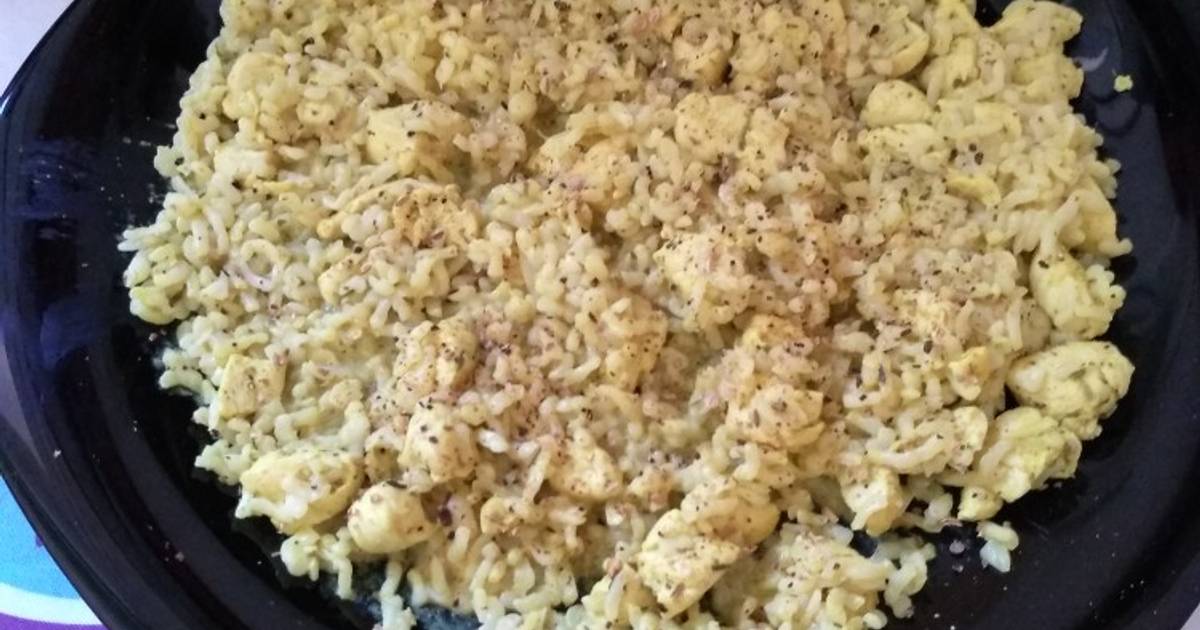 Arroz de Konjac y pollo - Receta muy rápida de hacer