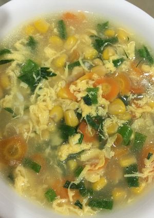 Foto resep Sup jagung telor