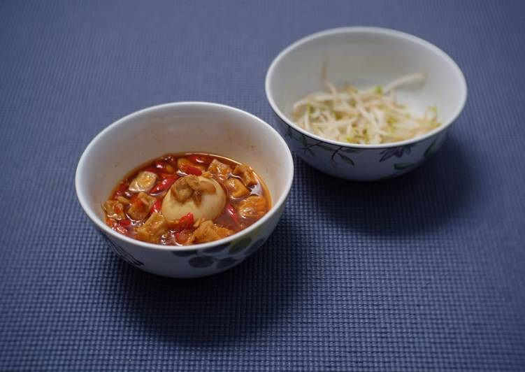 Tumis Tahu Telur Pedas