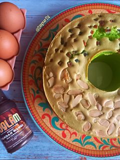 Foto resep Bolu Pandan 4 telur metode All In