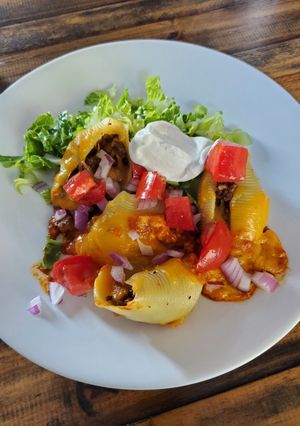 A picture of Stuffed Enchilada Shells.