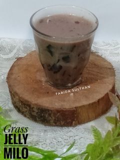 Foto resep Grass Jelly Milo