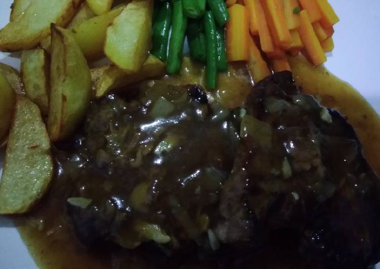Beef Steak Saus Jamur