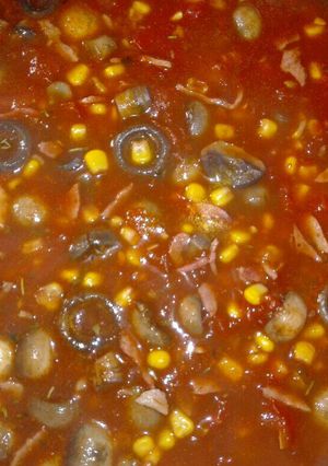 Una foto de Salsa natural de champiñones con tomates
