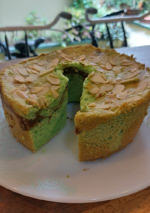 Foto resep Sponge Cake Pandan Putih Telur