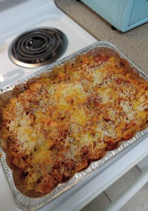 A picture of Vegetarian Pasta Bake (with TVP) 🍝.