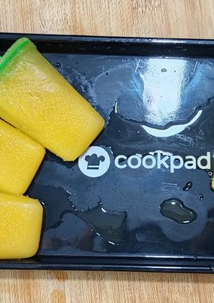 A picture of Orange popsicles.