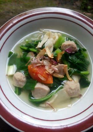 Foto resep Sup sawi baso jamur