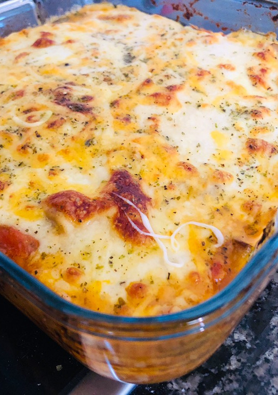 Una foto de Lasaña berenjena y mozzarella