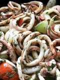 Stir-Fried Squid with Bean Sprouts and Onions