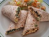 Burritos de requesón con espinacas y pechuga