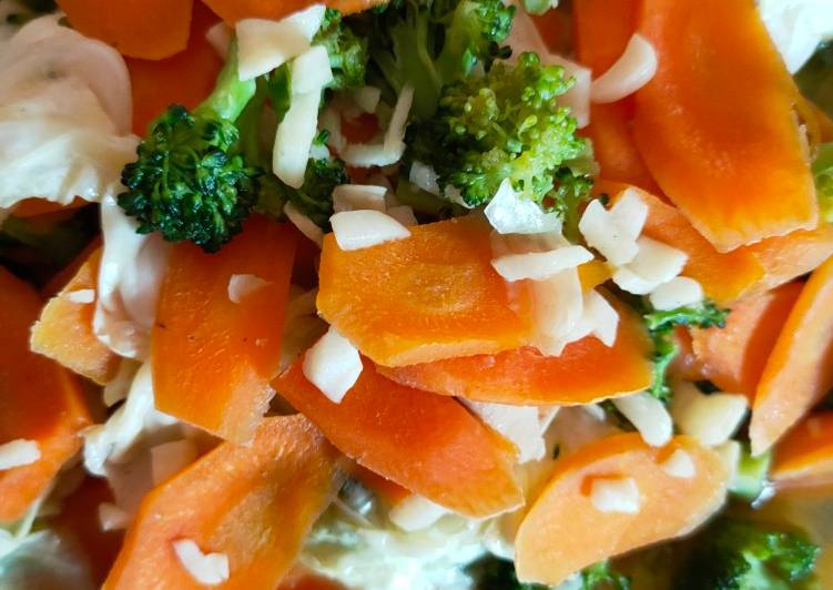 Cara memasak Oseng wortel brokoli dan kol yang mudah