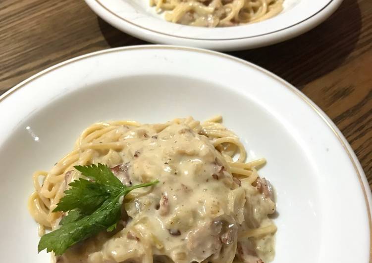 Langkah Mudah untuk Menyiapkan Bacon carbonara Anti Gagal