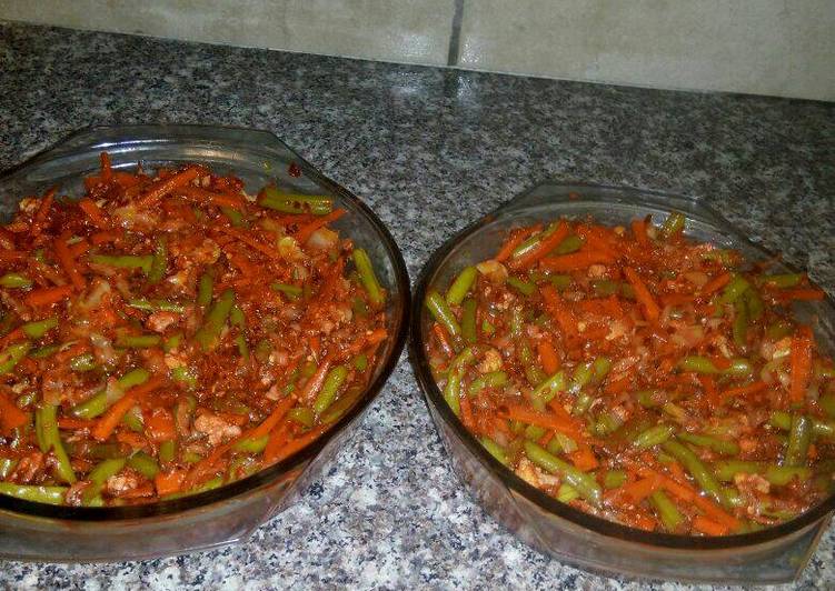 Recipe of Super Quick Homemade Green bean and carrot salad
